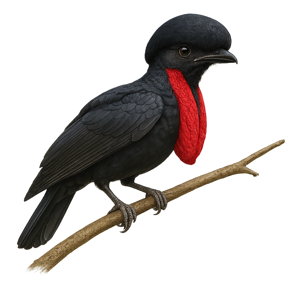 Pájaro paraguas cuellinudo
