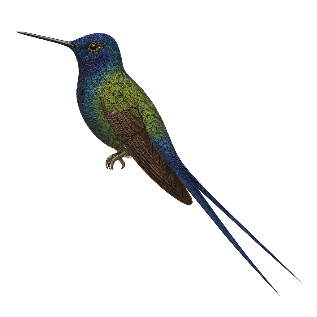 Colibri à queue en ciseaux
