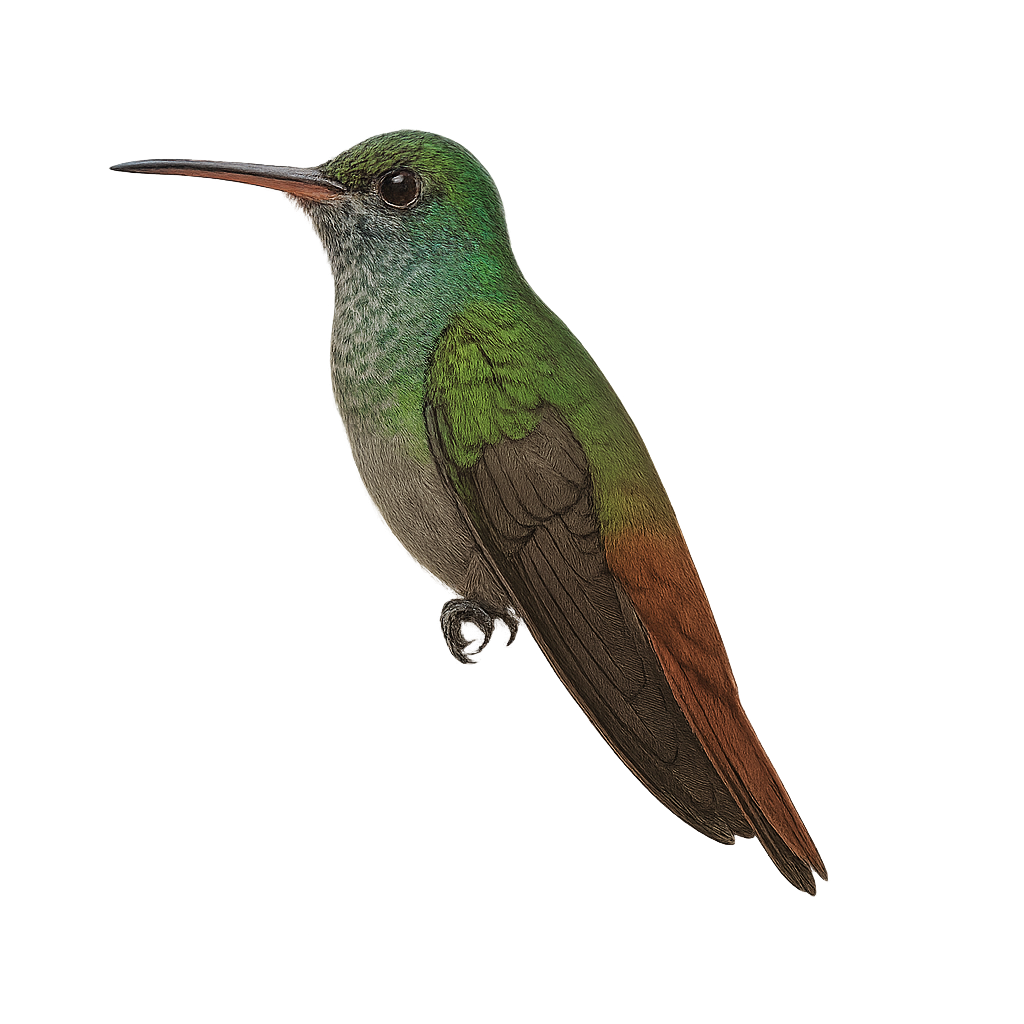 Colibrí de cola rufa