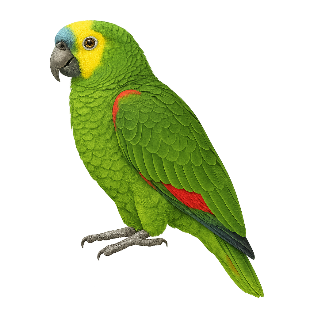 Amazona de frente azul