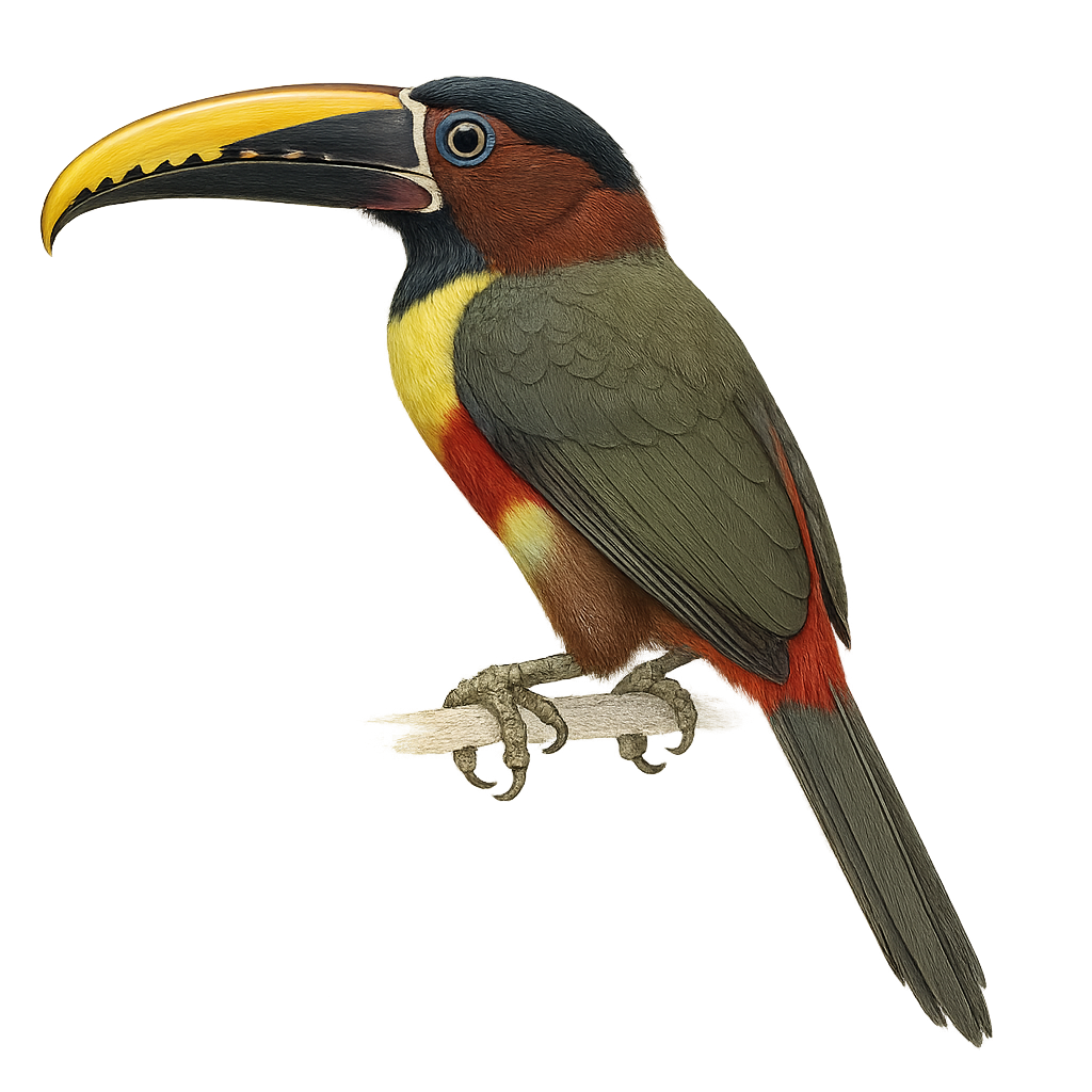 Chestnut-eared Aracari
