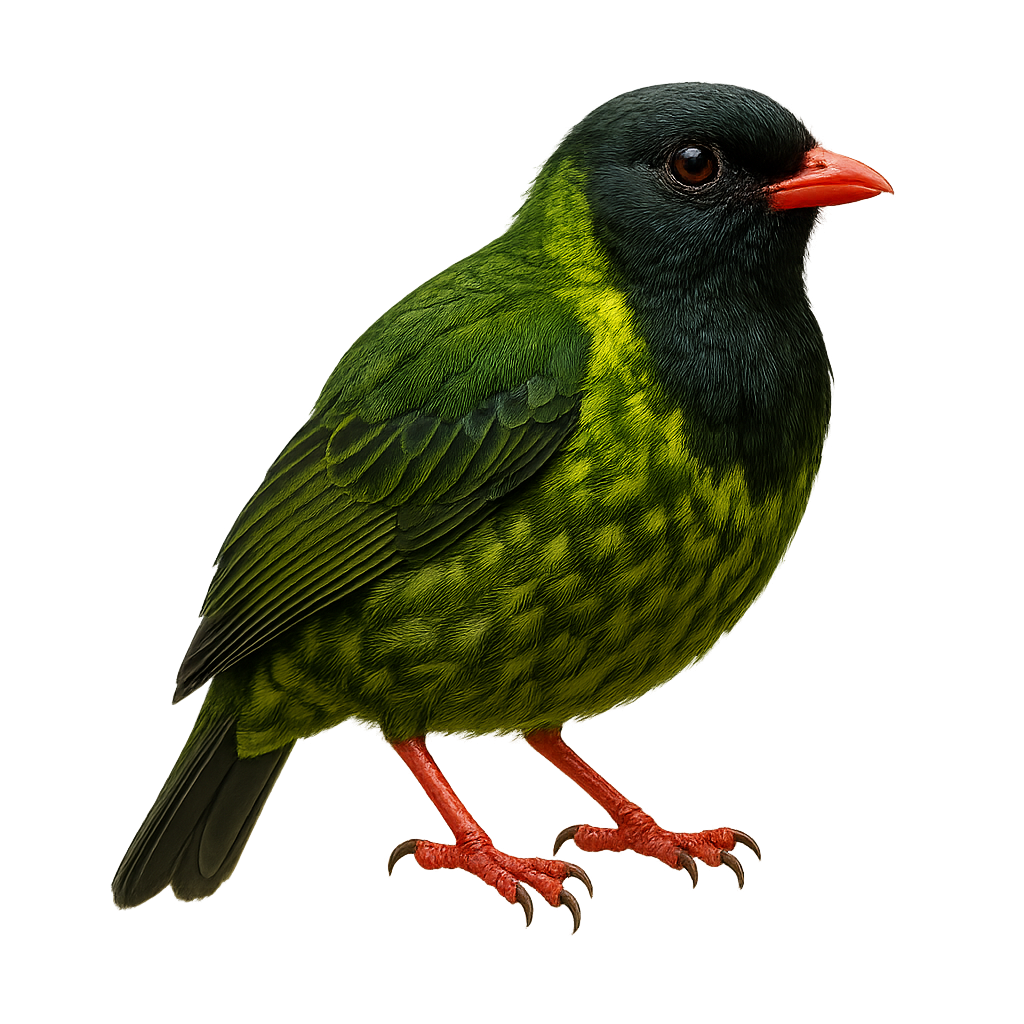 Cotinga vert et noir