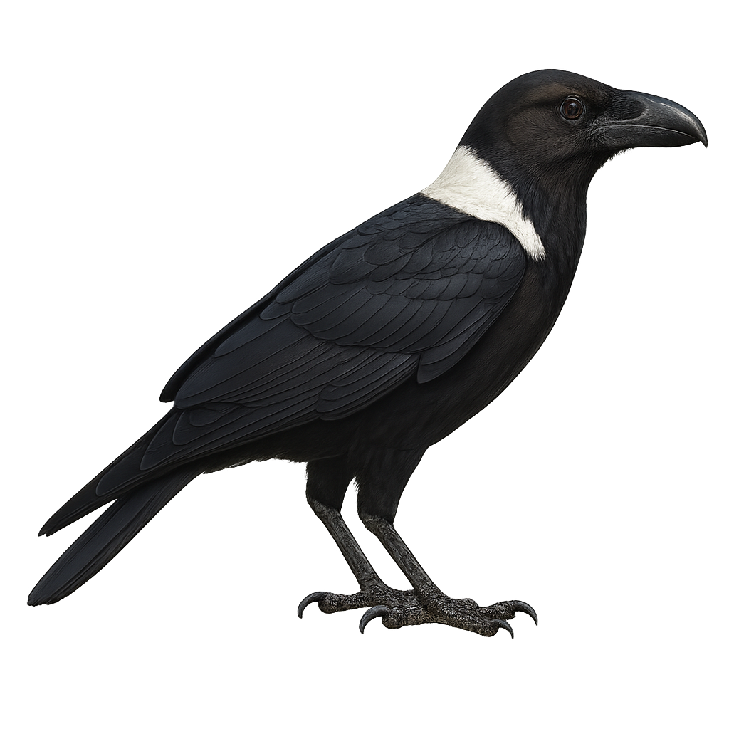 Corbeau à nuque blanche