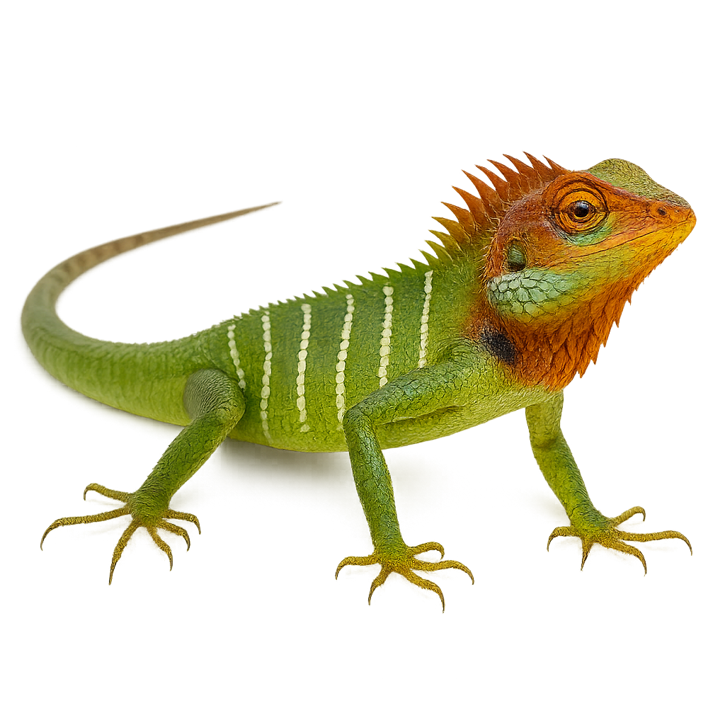 Common Green Forest Lizard